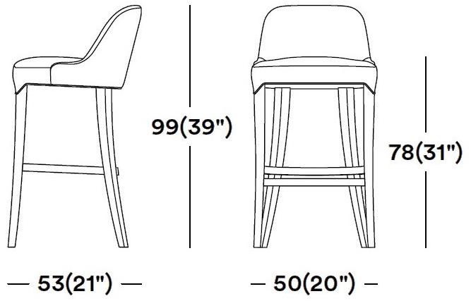 Tirolo Кожаный табурет со спинкой и подставкой для ног Alyson 048 sg - Вид №1