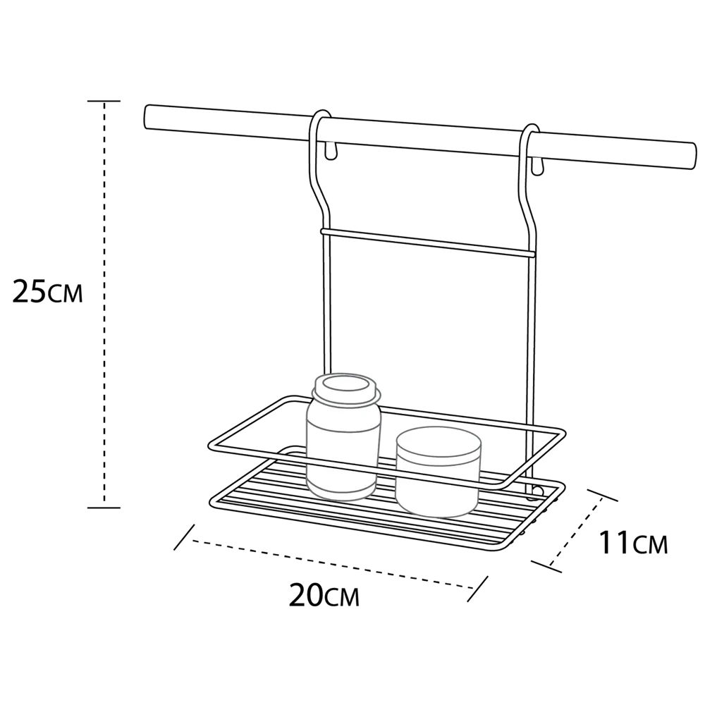 Полка малая Delinia 20x11x25 см сталь цвет хром 18254818 STLM-2170598  - Вид №7