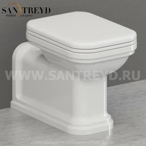 411601 Приставной унитаз напольный Белый Kerasan Waldorf Италия