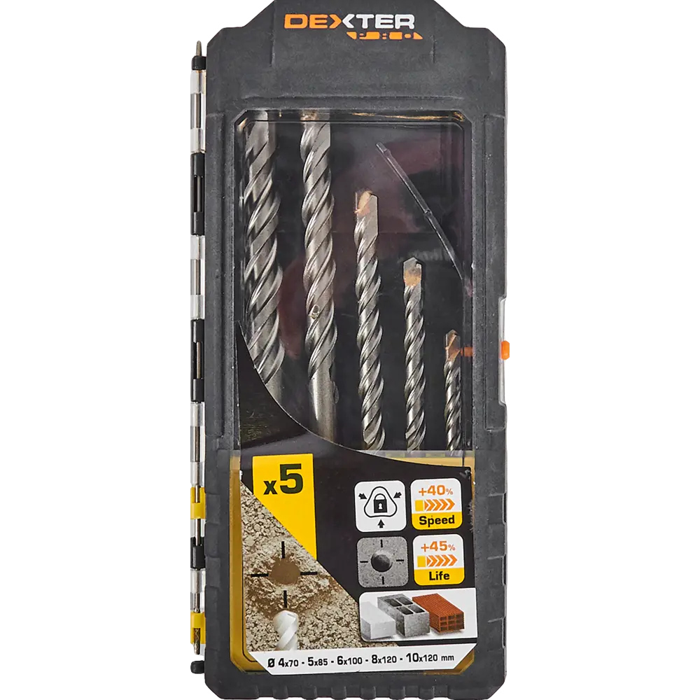 Набор свёрл по бетону Dexter к. Pro, 5 шт STLM-2111963 - Вид №4
