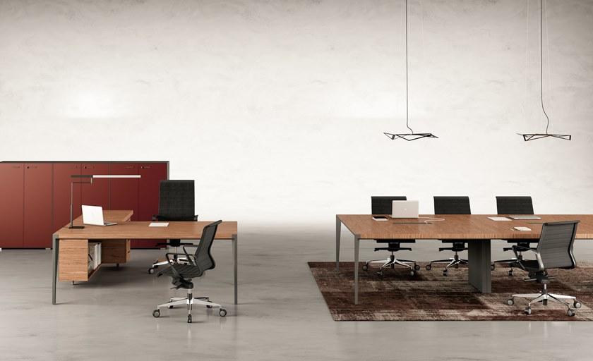 Quadrifoglio Прямоугольный стол для совещаний с системой управления кабелями X9 sun-id-1417697 - Вид №7