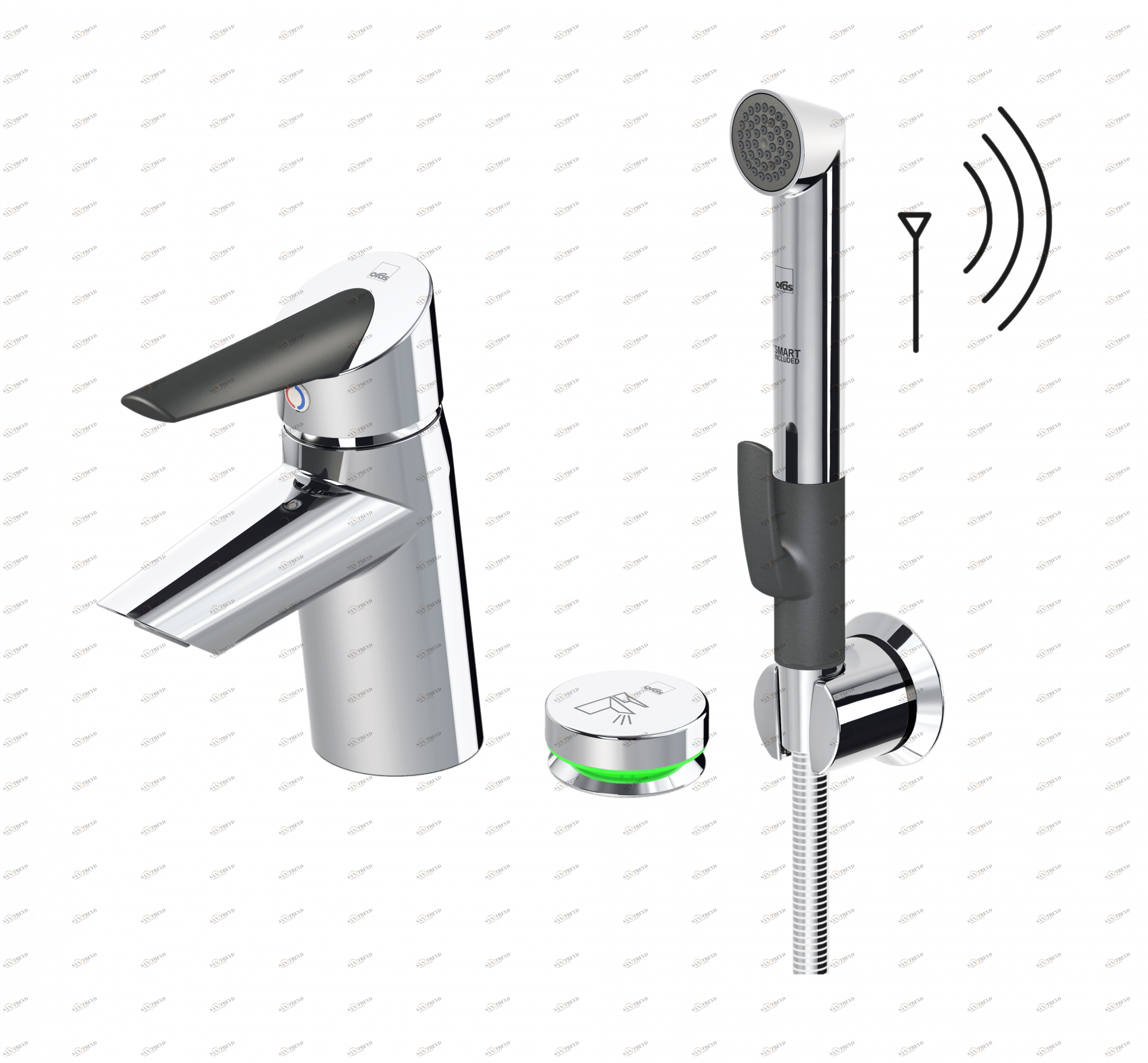 Oras 2715F Смеситель для умывальника, 3 V 2715F Optima Хром 