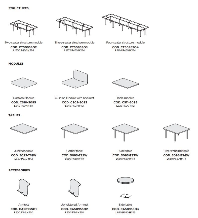 Модульный тканевый диван Infiniti Sys ARCH-00095224 - Вид №15