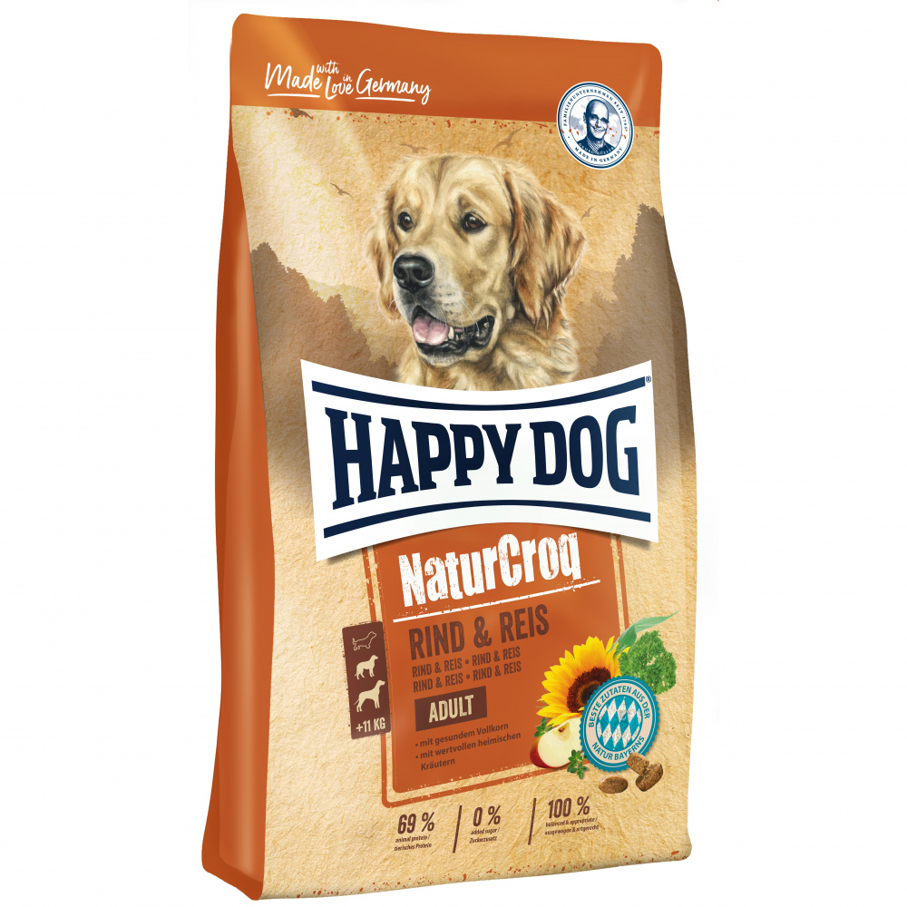 ПР0036349 Корм для собак Natur Croq говядина, рис сух. 4кг HAPPY DOG 