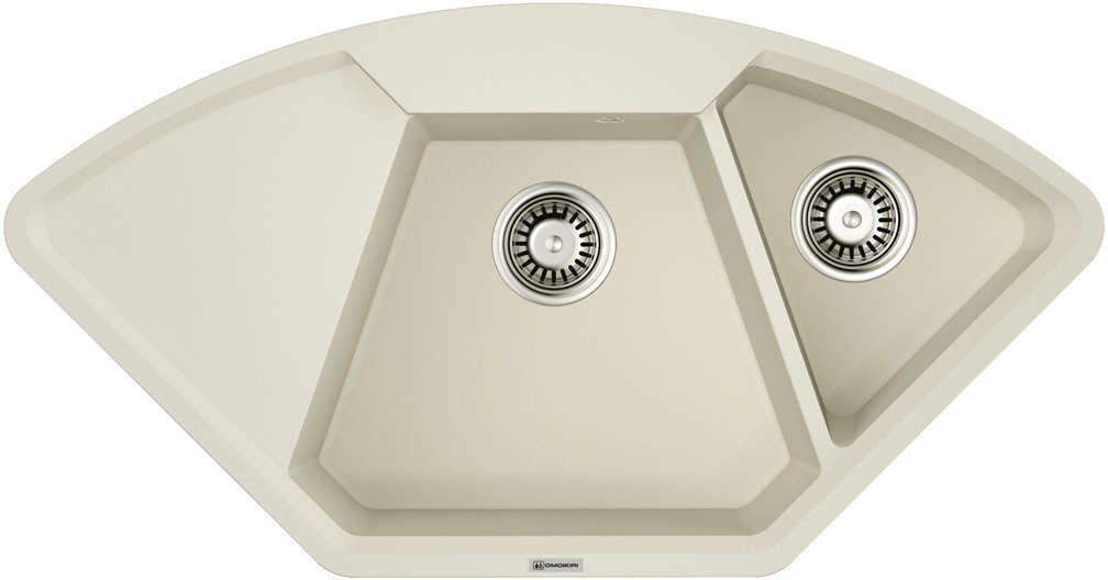 Угловая мойка из камня "Серая" OMOIKIRI 4993712