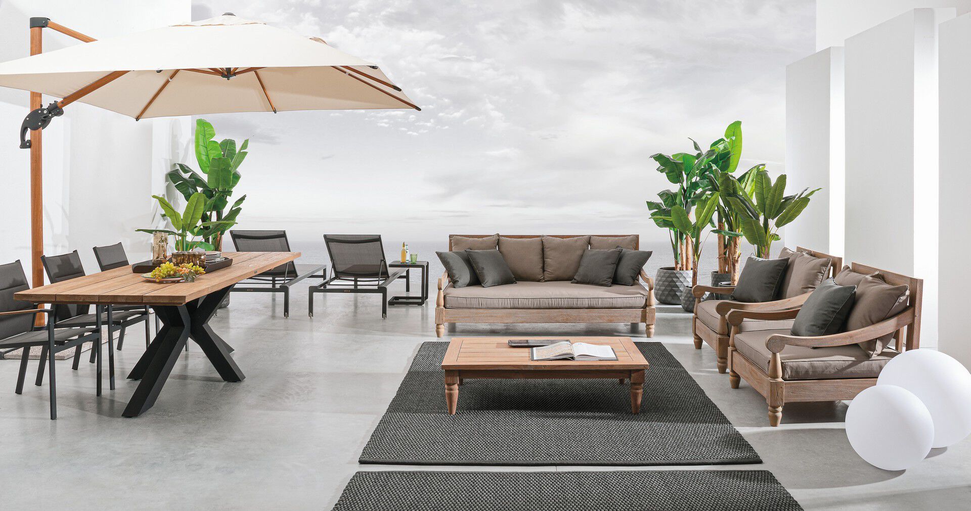 Съемное тканевое садовое кресло с подлокотниками BIZZOTTO Bali ARCH-00087694 - Вид №16