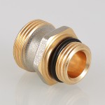 VTr.580.NEI.040E Ниппель для коллекторного блока, под расходомер Valtec 1/2 х 3/4", "евроконус"  - Вид №1