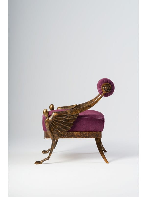 Кожаное кресло и точеная бронза Mantellassi 1926 OVER ARCH-00126753 - Вид №2