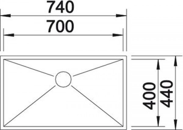 521593 Кухонная мойка Blanco Zerox 700-U  Blanco Zerox - Вид №3