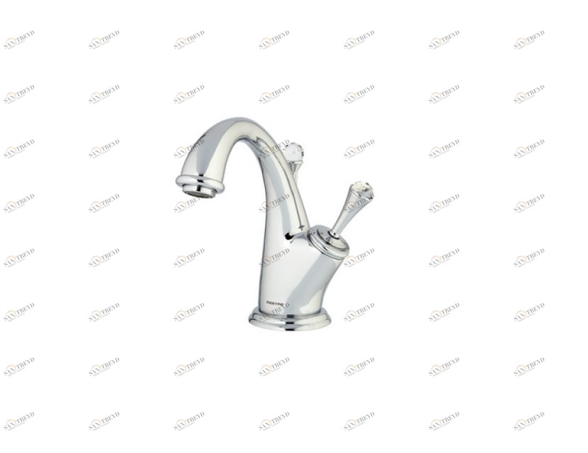 037203.000.50 Смеситель-джойстик-монолевер для раковины с кристаллами сваровски Яркий хром Mestre Pacifica