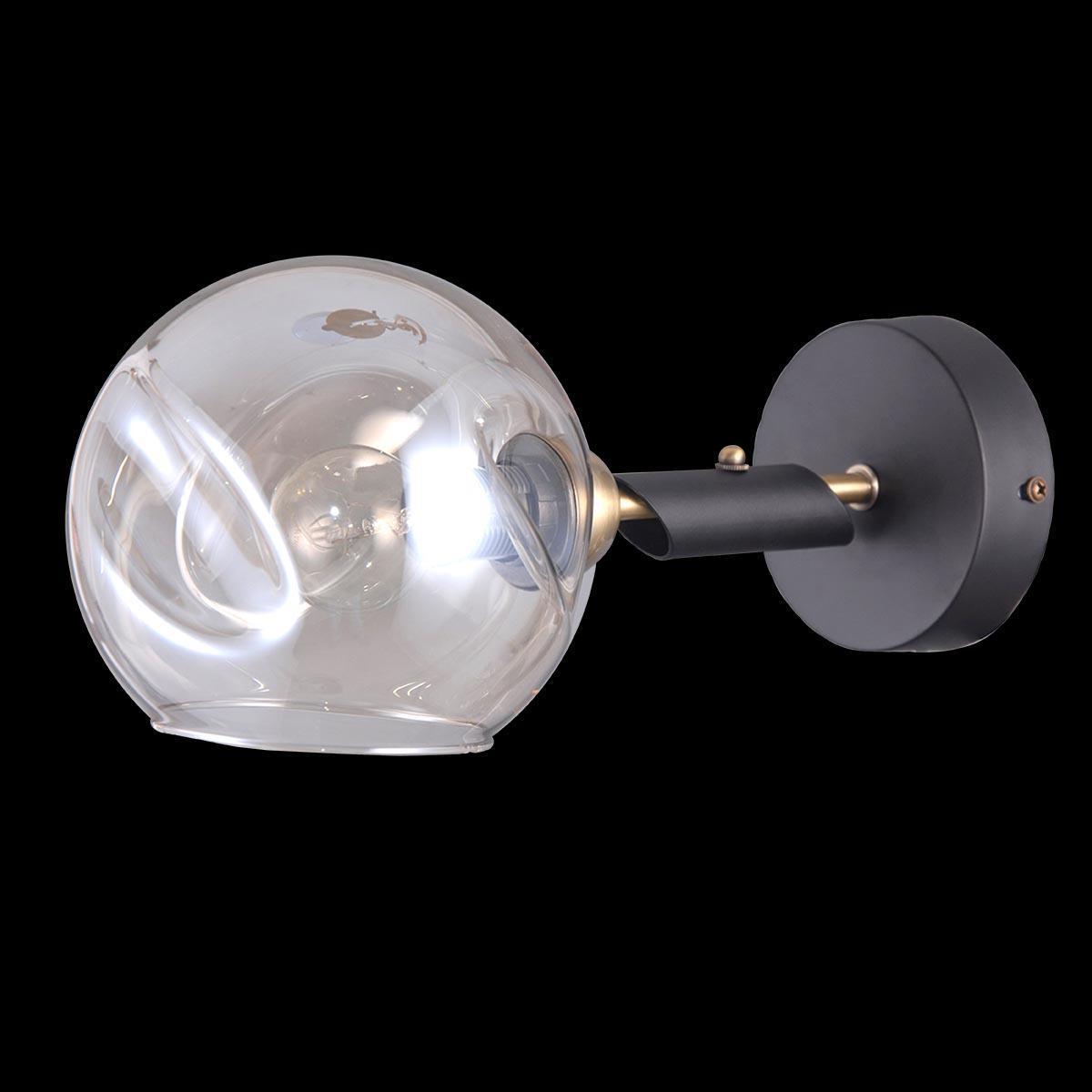 Бра со стеклянным плафоном шампань "Гамбург" 605022701 DE MARKT ГАМБУРГ 00-3930305 Бежевый;коричневый  - Вид №1