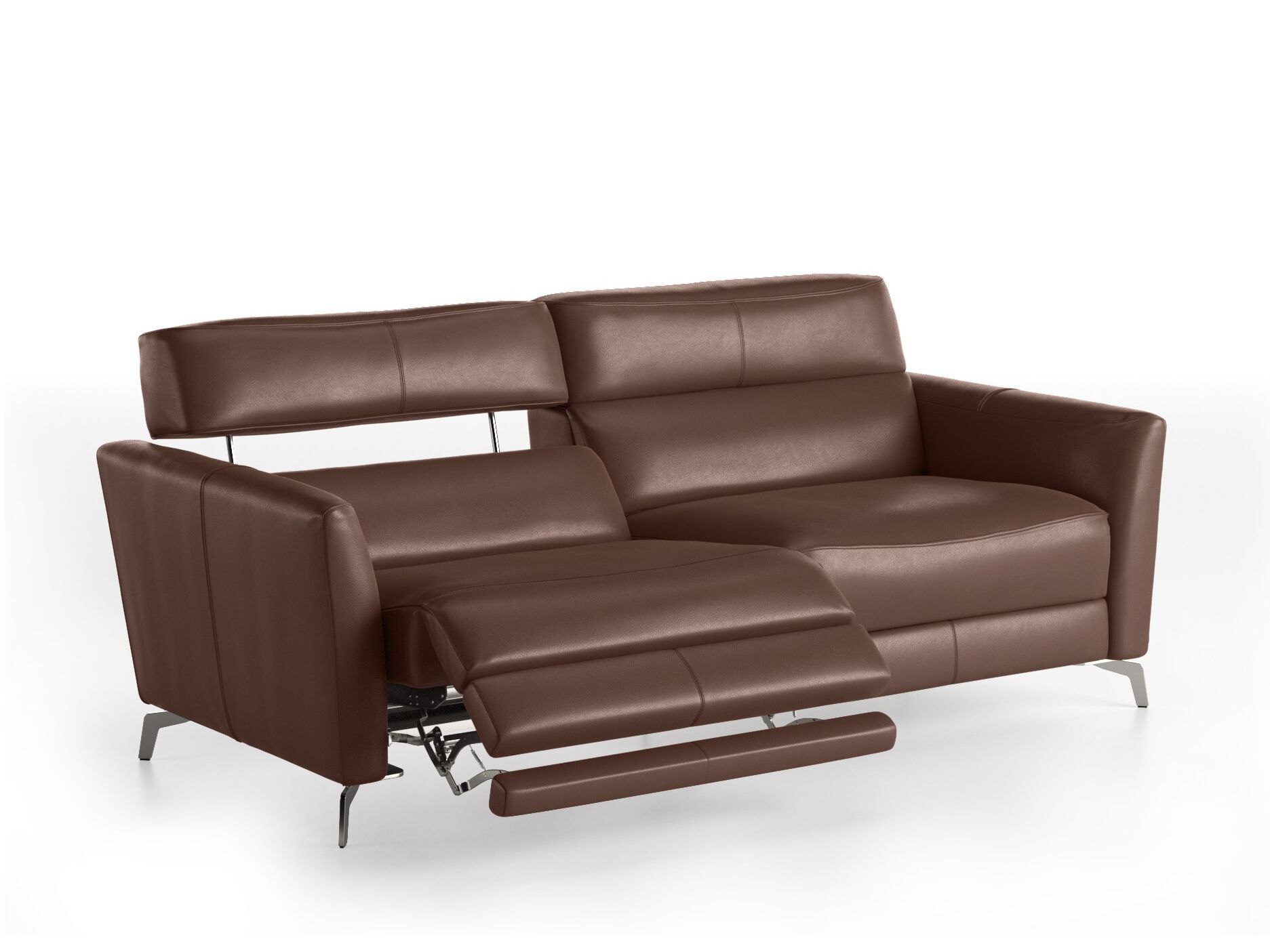 Кожаный диван с подставкой для ног Natuzzi Italia Стэн ARCH-00055192