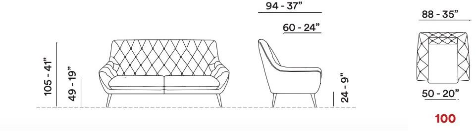 Max Divani Стеганое кожаное кресло с подлокотниками Grace sun-id-1493800 - Вид №2