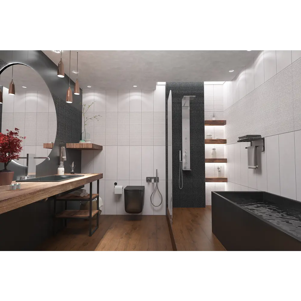 Плитка настенная Azori Alba Bianco 25.1x70.9 см 1.25 м² цвет белый 85091599 STLM-2065417 - Вид №2