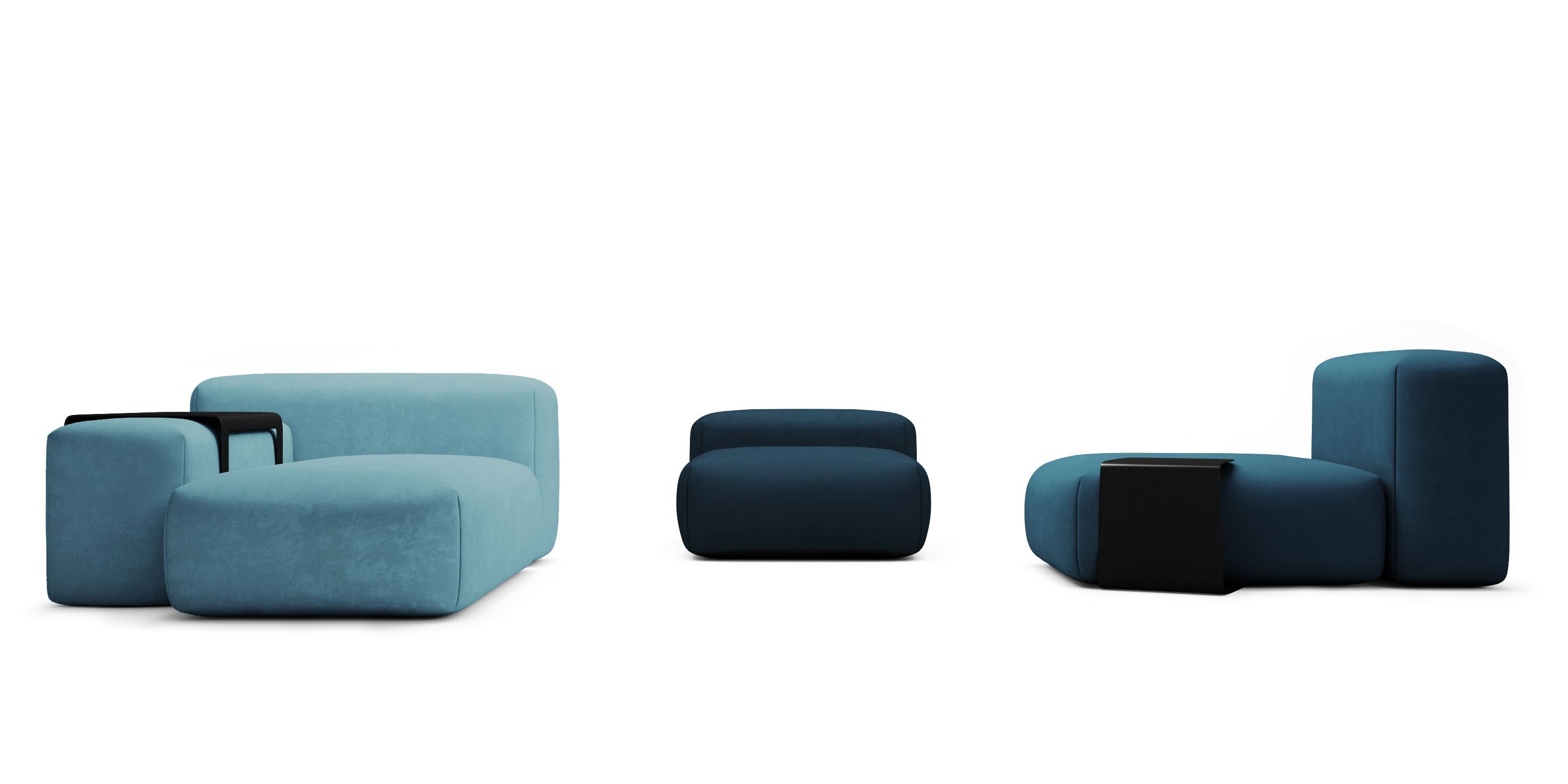 Тканевый диван с полуостровом HANNABI MODEL NO.17 SALMON ARCH-00037307 - Вид №4