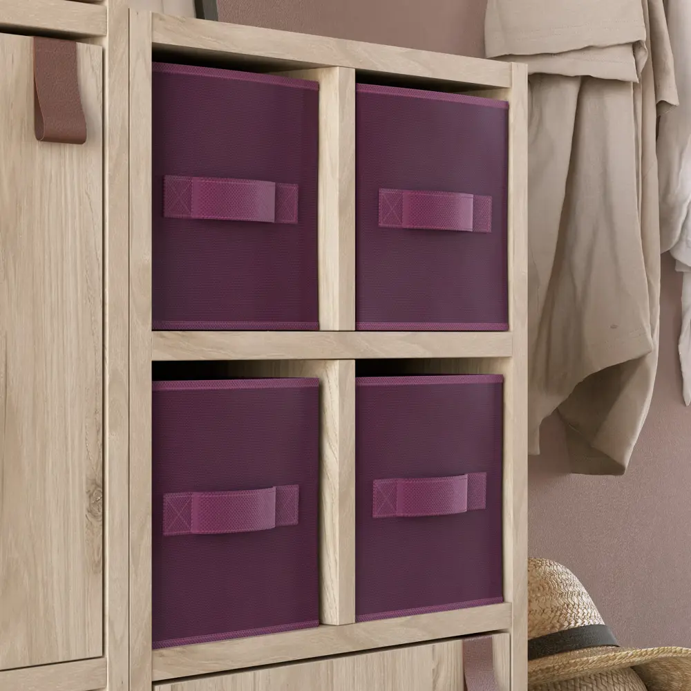 Короб Spaceo KUB Berry 15x31x15 см 6.9 л полиэстер цвет черничный 81990639 STLM-2056881 - Вид №5