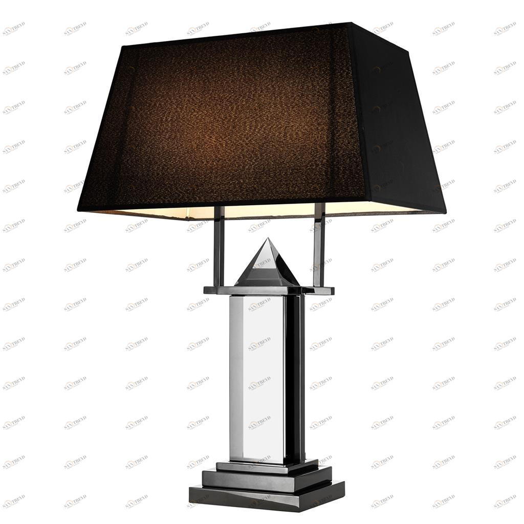 Настольная лампа Nobu от Eichholtz темно-коричневая 110358 EICHHOLTZ ИНТЕРЬЕРНЫЕ 062059 Коричневый;прозрачный 