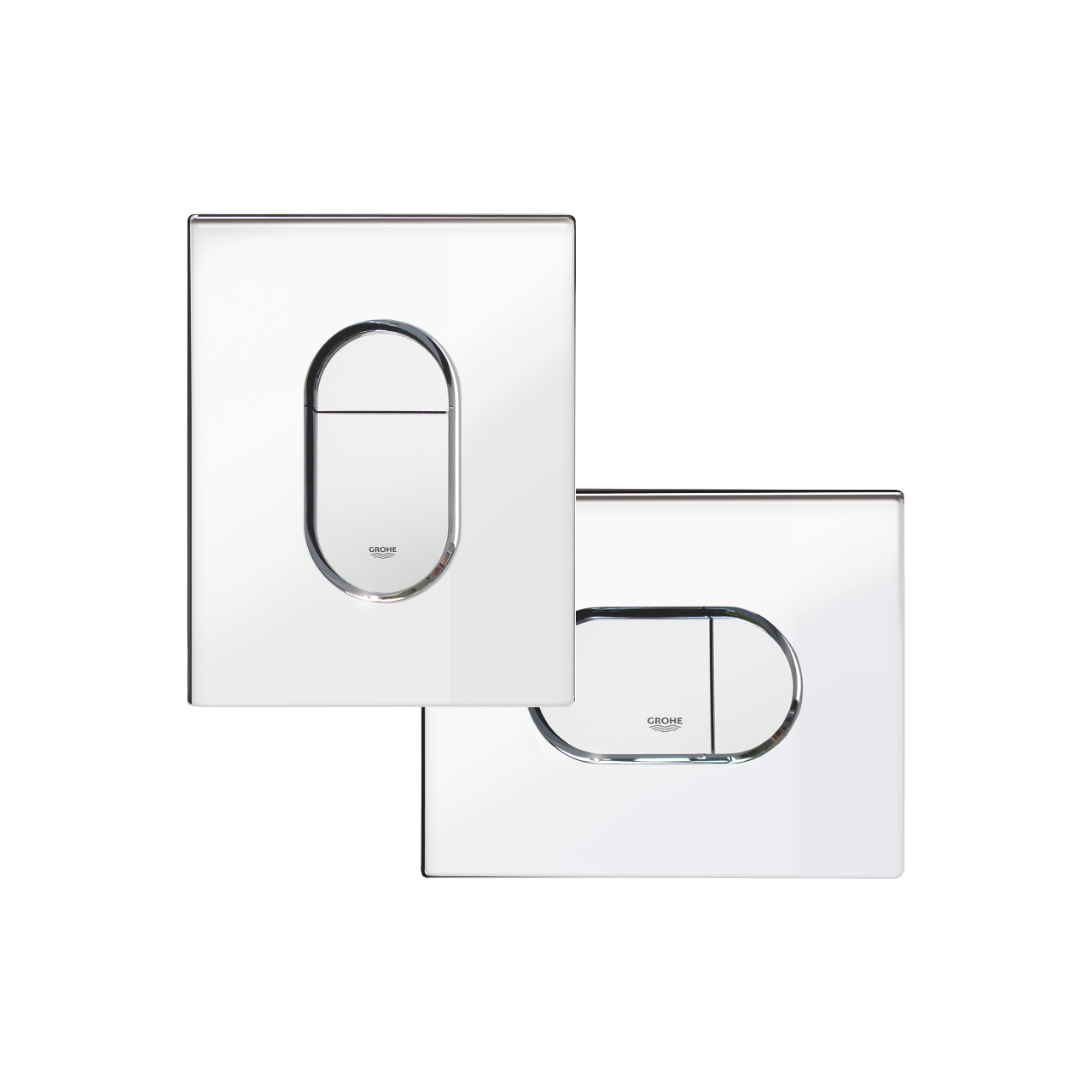 Панель смыва для унитаза GROHE Arena Cosmopolitan горизонтальная (3 режима смыва), хром (38858000) - Вид №1