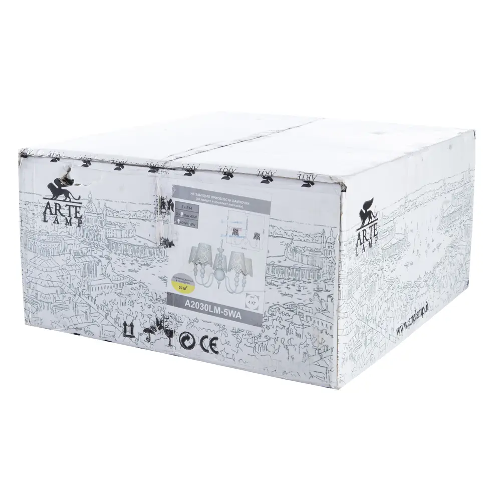 Люстра Maestro 5xE14x40 Вт, металл, цвет белый 14237244 STLM-2196396 Arte Lamp  - Вид №7