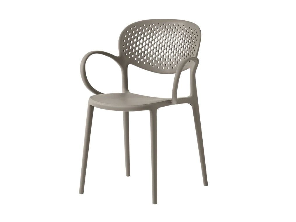 Полипропиленовый стул с открытой спинкой с подлокотниками Connubia ABBY ARCH-00131557