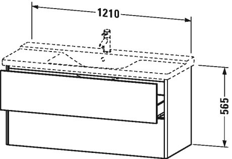 XS418302222 XSquare Тумбочка подвесная Белый глянцевый декор Duravit - Вид №1