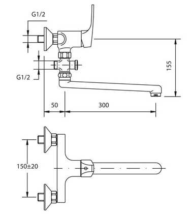 155-0012-10 Смеситель Mofem Mambo Santreyd - Вид №1
