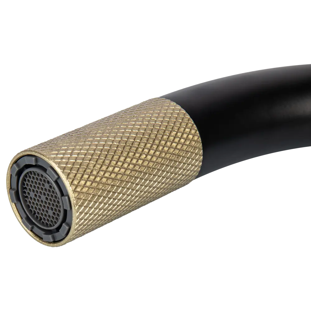 Смеситель для кухни Konsensa общая высота 37.3 см цвет черно-золотой STLM-2138068 - Вид №1