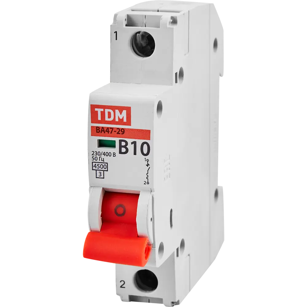 Автоматический выключатель TDM Electric ВА47-29 1Р B10 для защиты сетей 89347178 STLM-1102617