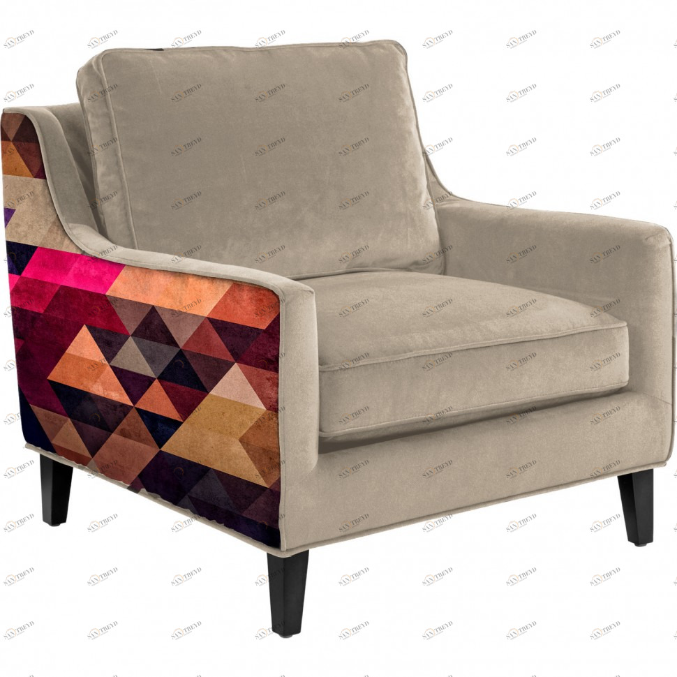 Кресло Triangle by James Soares бежевое ICON DESIGNE TRIANGLE 178006 Серый;разноцветный 