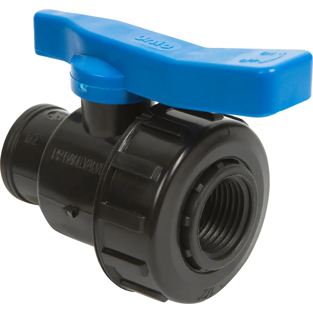 Кран ПНД 1/2"х1/2" внутренняя резьба полиэтилен 82148987 STLM-2095844 UNIO  - Вид №3