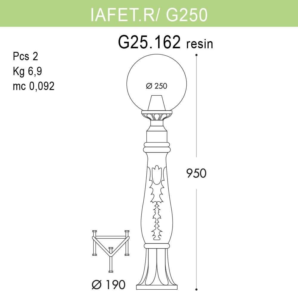 Уличный светильник Fumagalli Iafaetr/G250 G25.162.000.WZE27 FUMAGALLI ФОНАРЬ 273149 Белый  - Вид №1