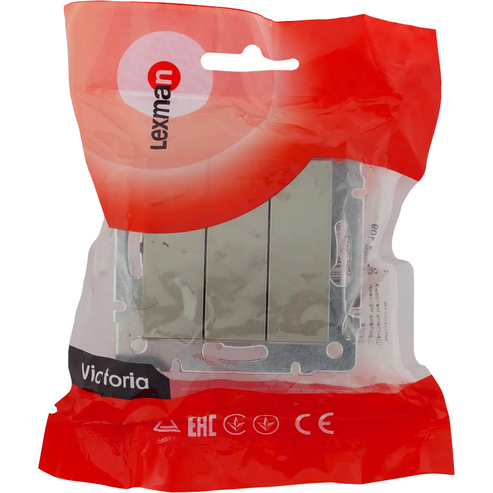 Выключатель встраиваемый Lexman Виктория 3 клавиши, цвет шампань матовый STLM-2165198 - Вид №6