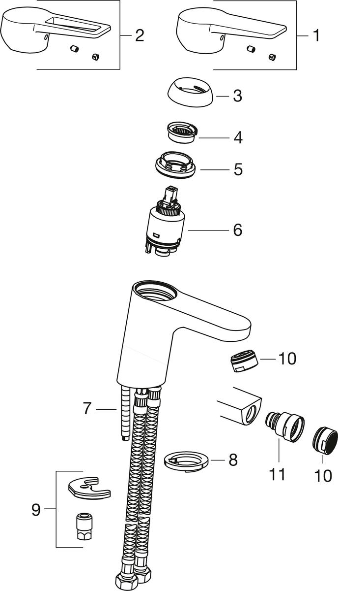 Oras 3806F Смеситель для умывальника 3806F Twista Хром  - Вид №4