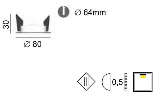 BEL-LIGHTING Круглый встраиваемый точечный светильник из нержавеющей стали  1168.gx.16  - Вид №2