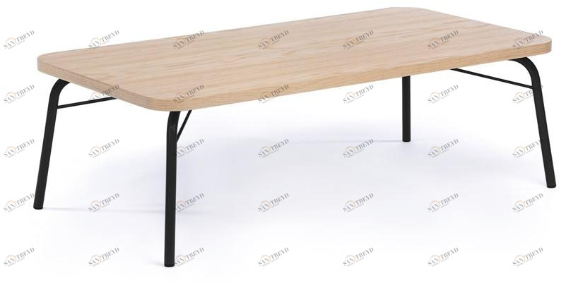 Woodman Прямоугольный журнальный столик из фанерованной древесины Ashburn sun-id-1467332