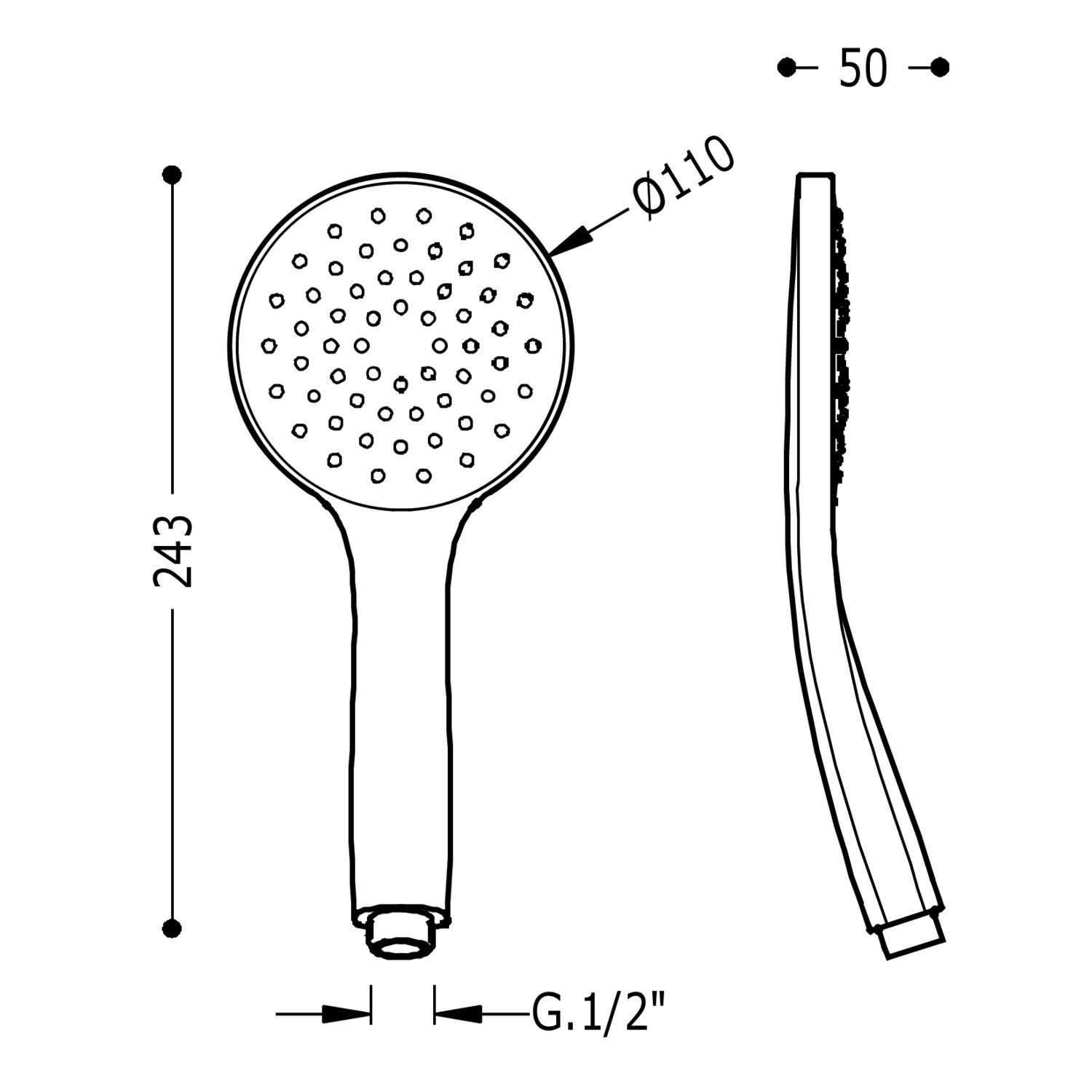 Ручной душ D110-29963105 TRES Showers - Вид №1