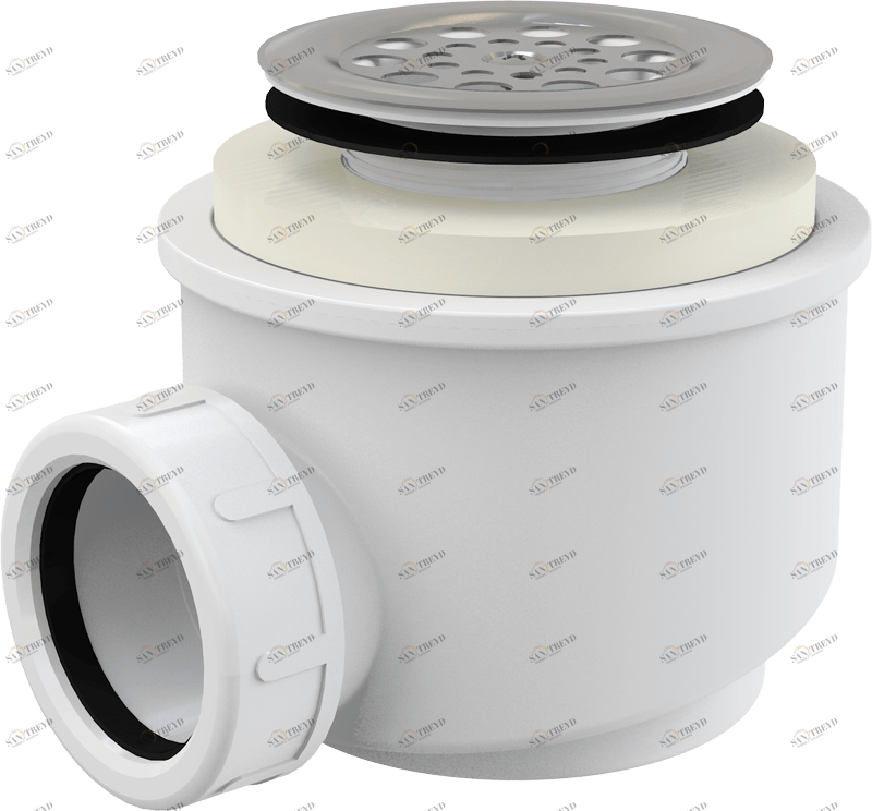 Сифон для душевого поддона с нержавеющей peшeткой ALCAPLAST A4650