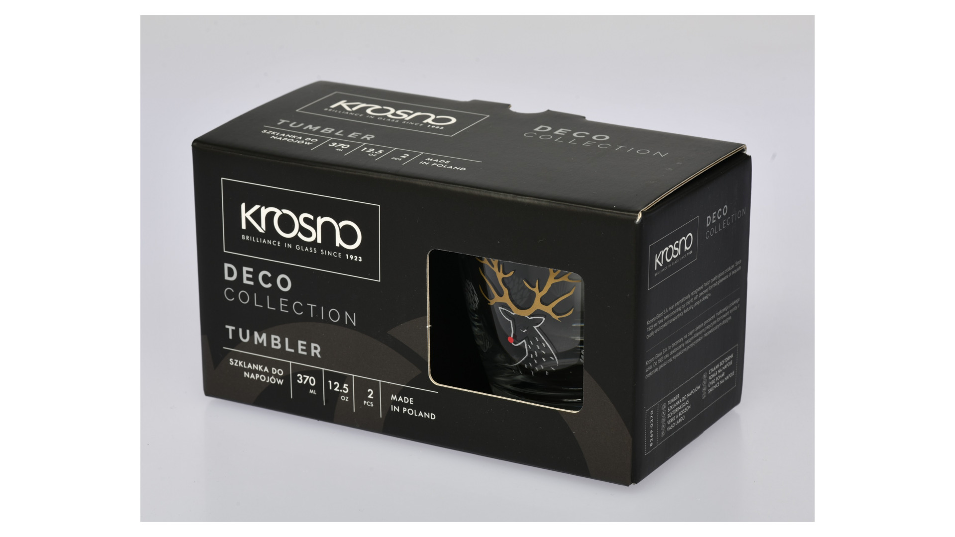 10659088 KROSNO Набор стаканов Krosno"Олень" 370 мл, 2шт, п/к Стекло  - Вид №3