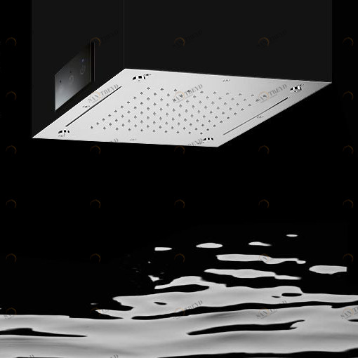 Тропический душ 430х430 PIASQUA4302CNT_IXL Geda Nextage Shower Plates с двумя каскадами, небулайзерами и хромотерапией Душевая головка Shower Plates PIASQUA4302CNTIXL