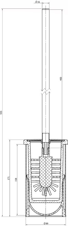 23027A Ерш напольный цвет хром LANGBERGER Accessories - Вид №2