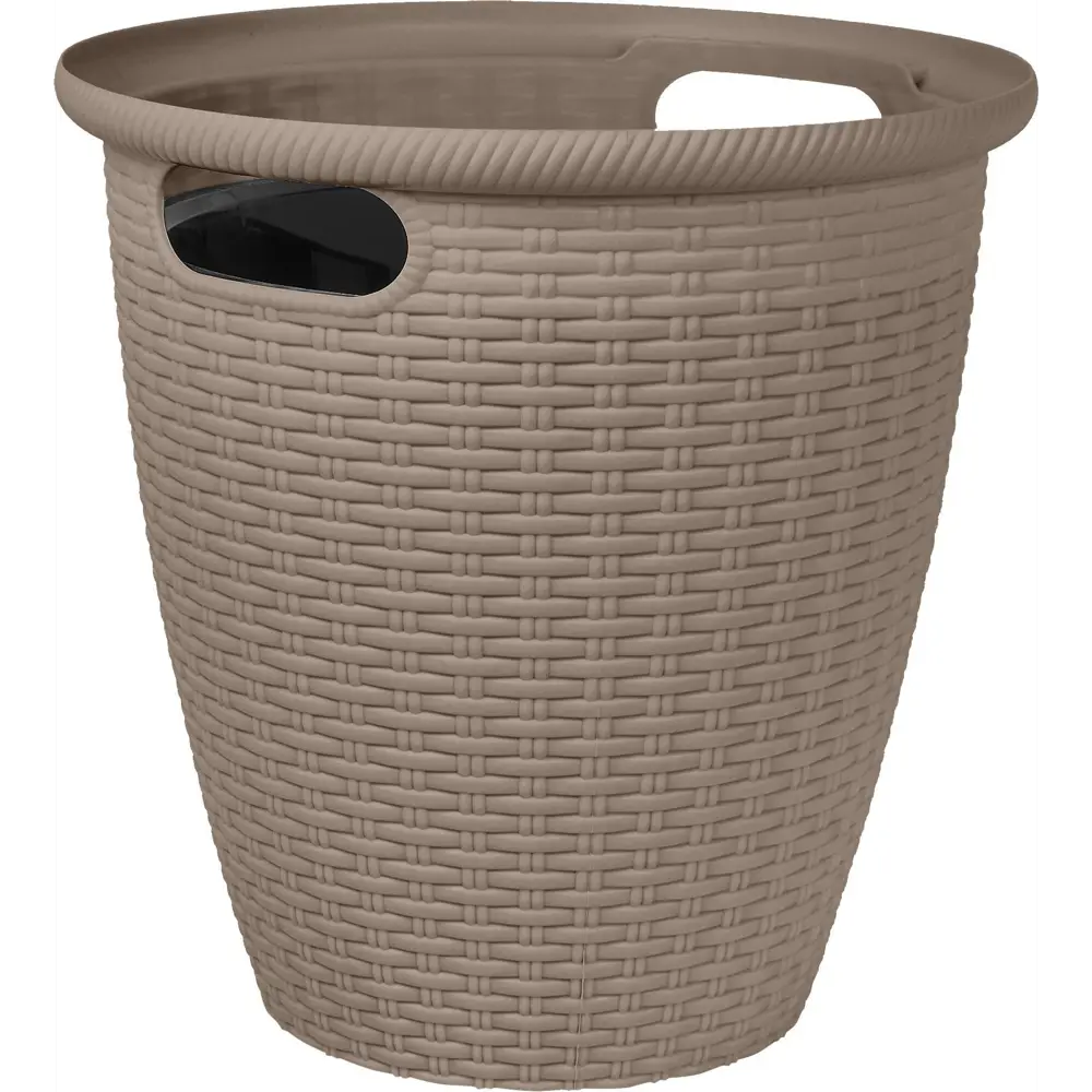 Кашпо для цветов Ingreen Rattan ø47 см h25.3 см v50/27 л пластик французский платан 89356170 STLM-2076209