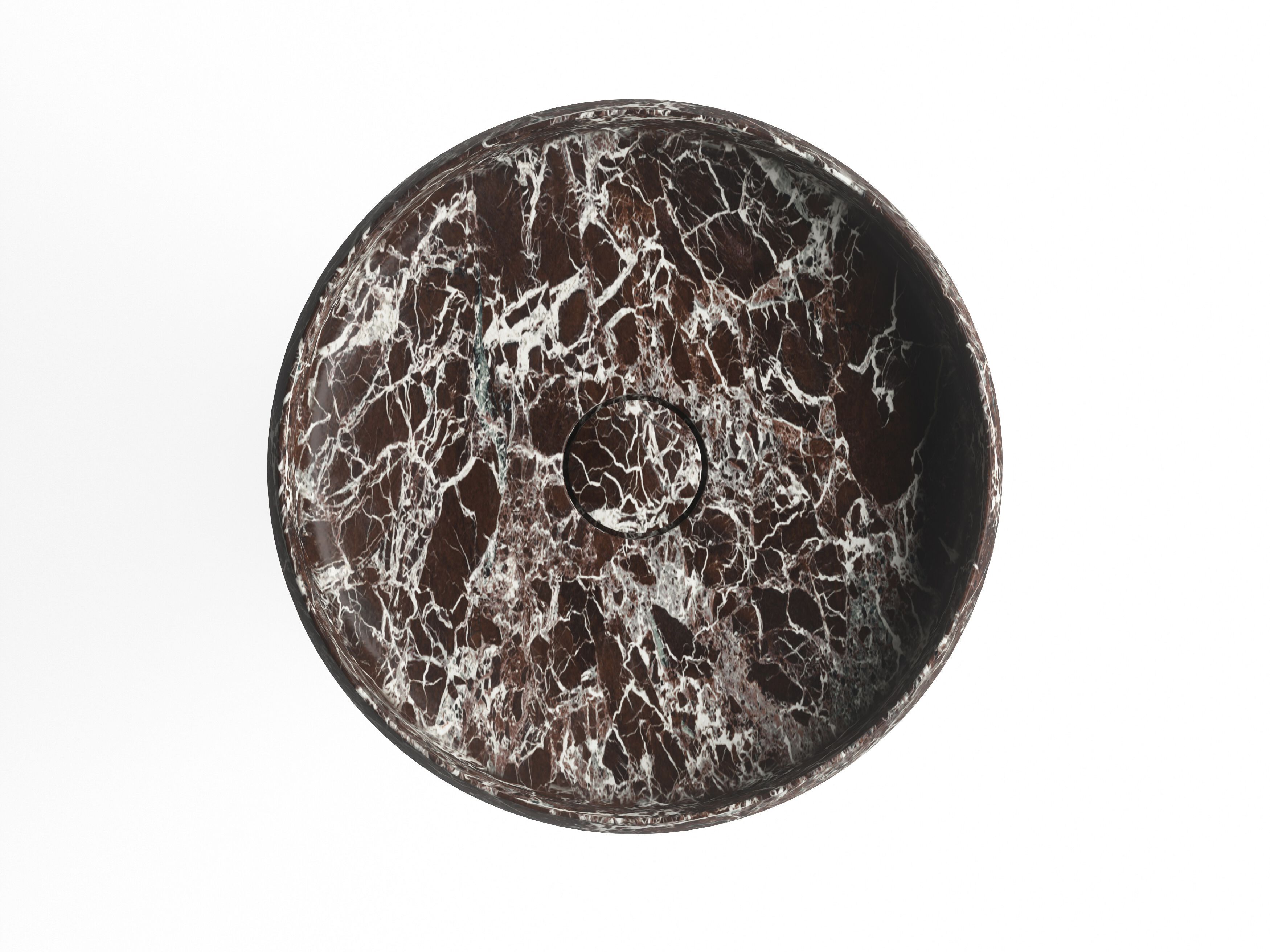 Круглый отдельно стоящий умывальник из красного мрамора Levanto Falper SORGENTE ARCH-00046524 - Вид №1