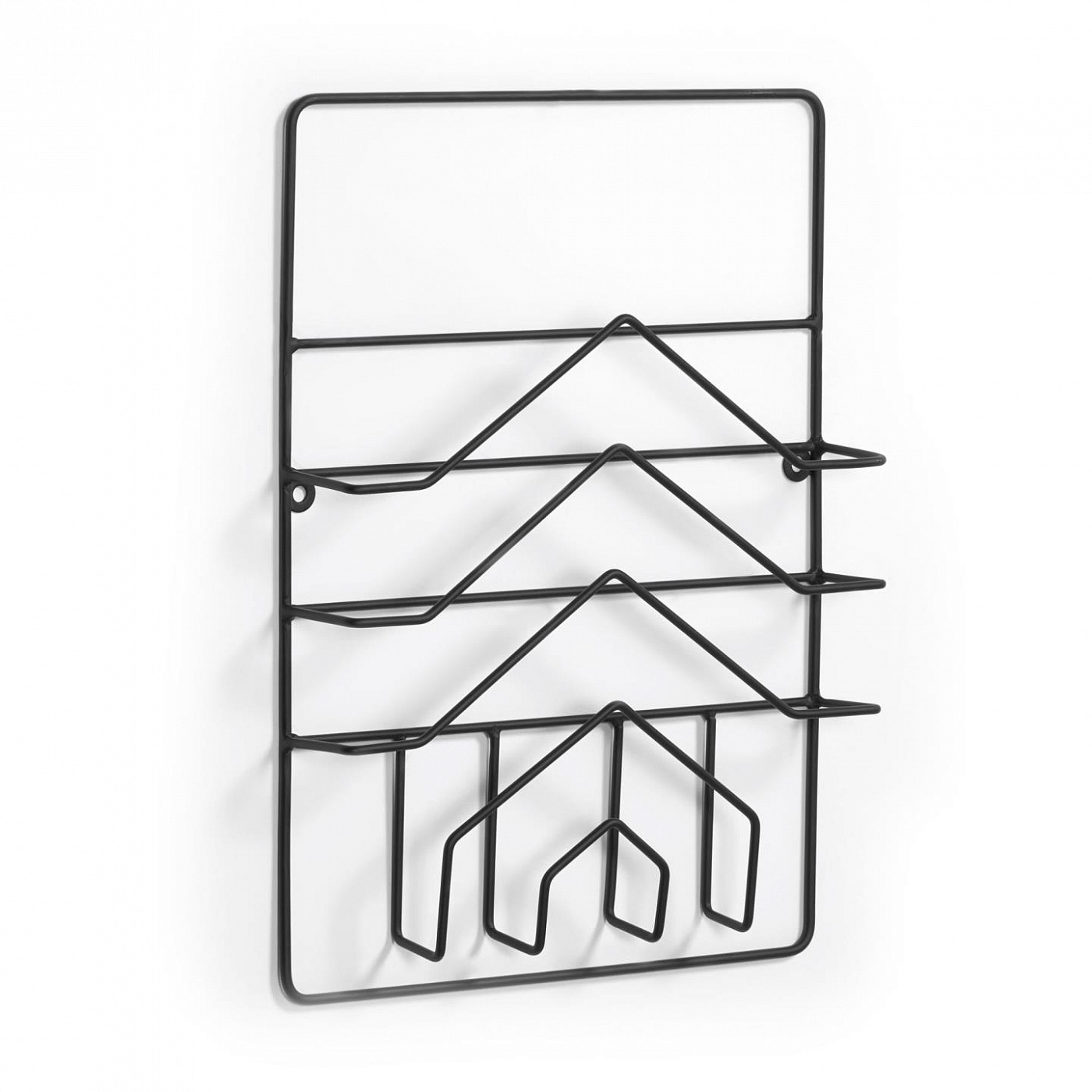 102146 Журнальная стойка из черного металла 33 x 45 см La Forma Yamine 