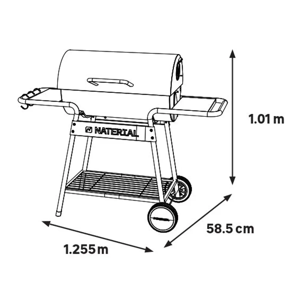 Гриль угольный передвижной Naterial Talos 100x115x59см STLM-2078275 - Вид №23