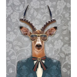 Картина на холсте "Рогатый аристократ" 40x50 см