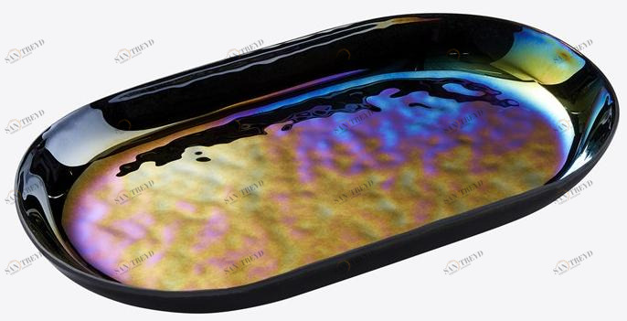 RADAR INTERIOR Поднос овальный стеклянный Mirage sun-id-1466394