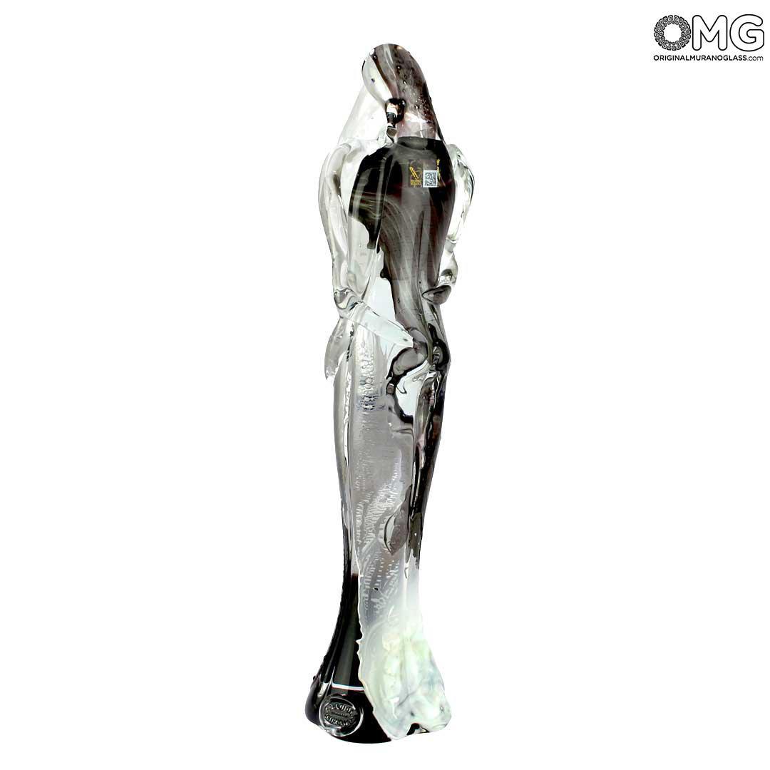 4730 ORIGINALMURANOGLASS Скульптура Объятие влюбленных - Amore Blu Arancione - муранское стекло OMG 10 см  - Вид №1