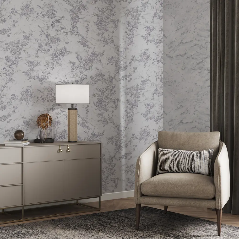 Флизелиновые обои Palitra Planet Lili в серых тонах с рельефной текстурой 89373830 STLM-0826994 - Вид №4