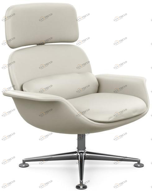 KNOLL Вращающееся кресло из кожи с высокой спинкой Kn sun-id-1508549