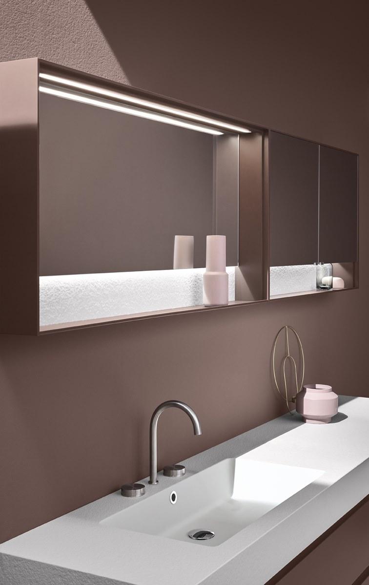 ARBLU Подвесная тумба под умывальник, двойная лакированная 5.zero Zr1008 - Вид №4